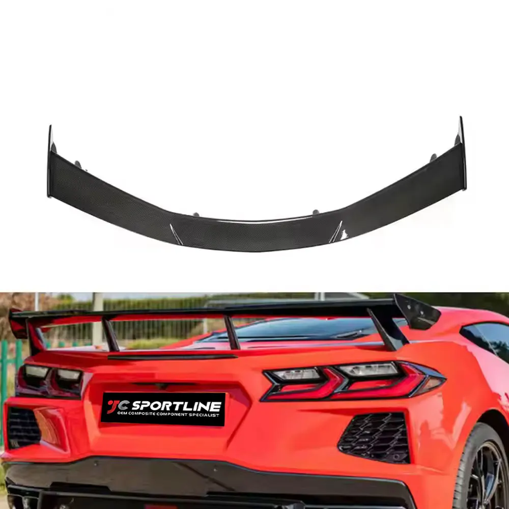 

JCSPORTLINE C8 High Rear Wing Spoiler for Chevrolet Corvette C8 Stingray Convertible 2-Door 2020-2021 7pcs/set