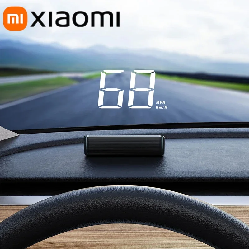 Xiaomi-velocímetro de coche HUD, pantalla frontal, medidor de velocidad Digital, proyector de parabrisas, vehículos, camiones, accesorios electrónicos para automóviles