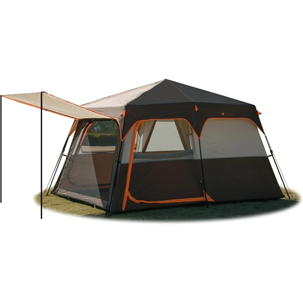 

large tent 6-12 person,family cabin tents,straight wall,3 doors and 3 windows with mesh,waterproof,big tent for outdoor,picnic