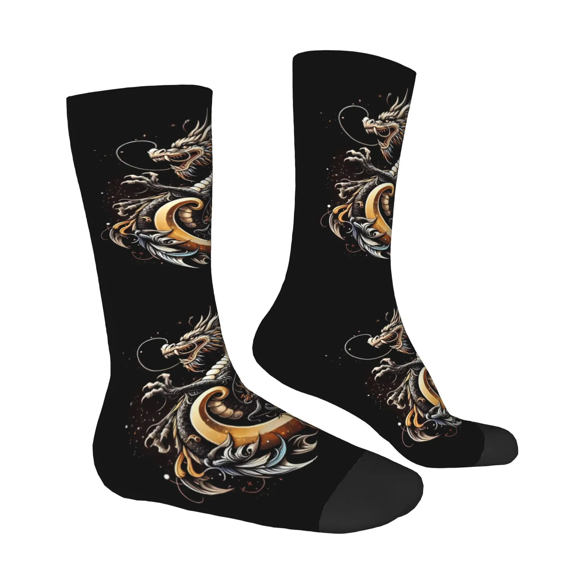 Meia Grotesque Estampada Homem Poliéster