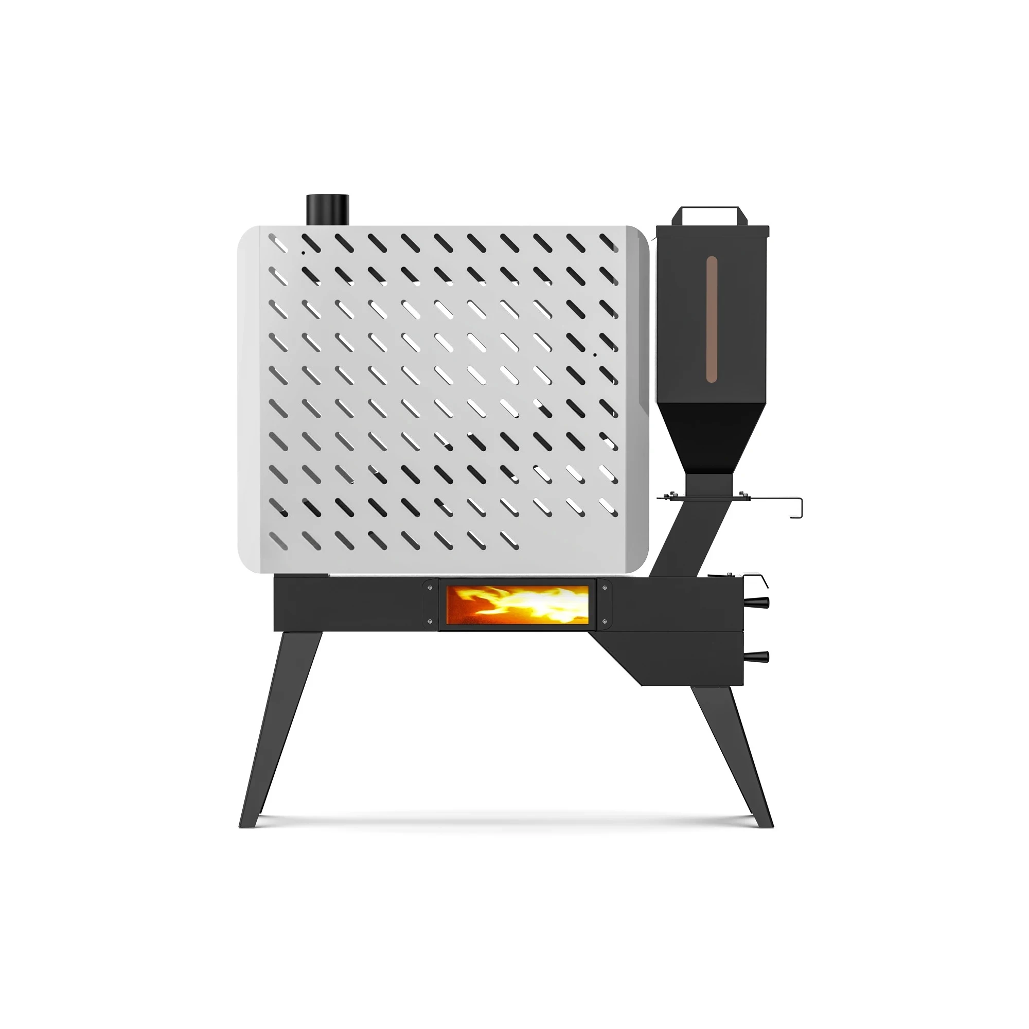 14KW Ultra Thin Pellet Stove Non Electric Indoor Outdoor Pellet Heater Stove for Home Heating Restaurant Patio Use
