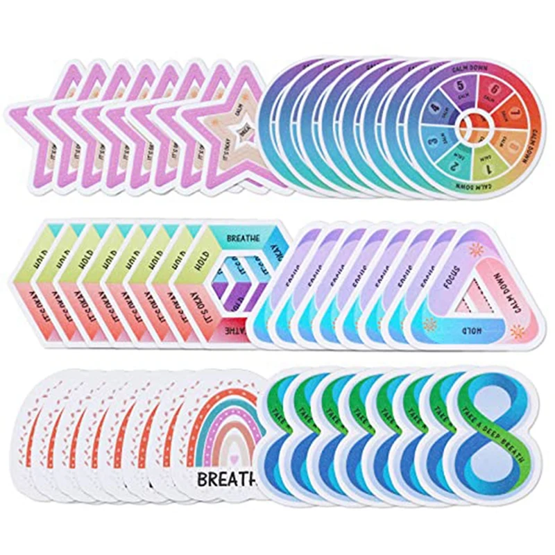 

48PCS 6 Styles Fidget Tactile Rough Textured Strips For Anxiety Sensory Stickers