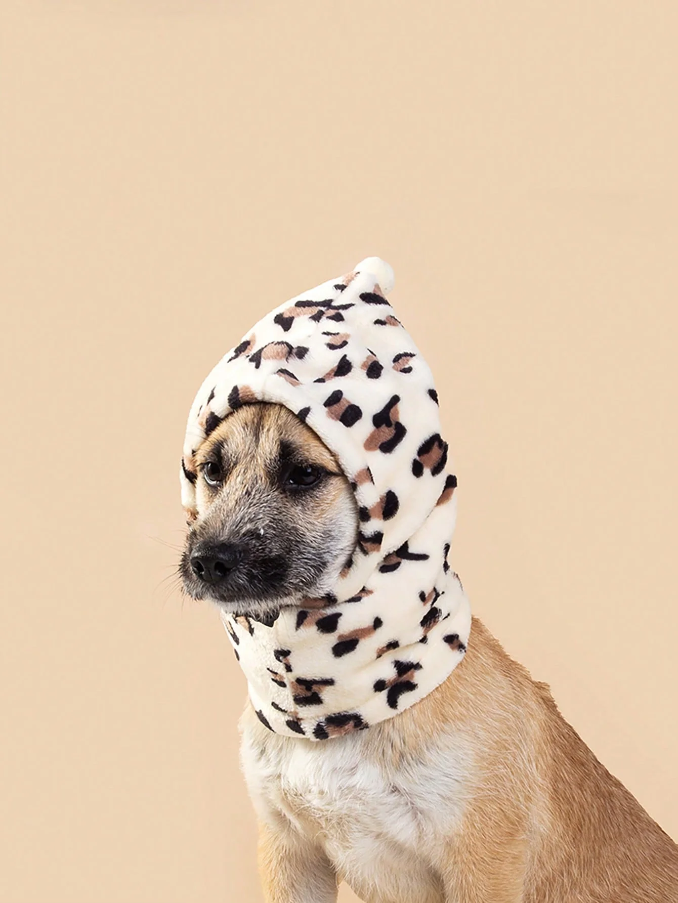 1PC-Pet leopard print spoof hat Christmas hat puppy hat