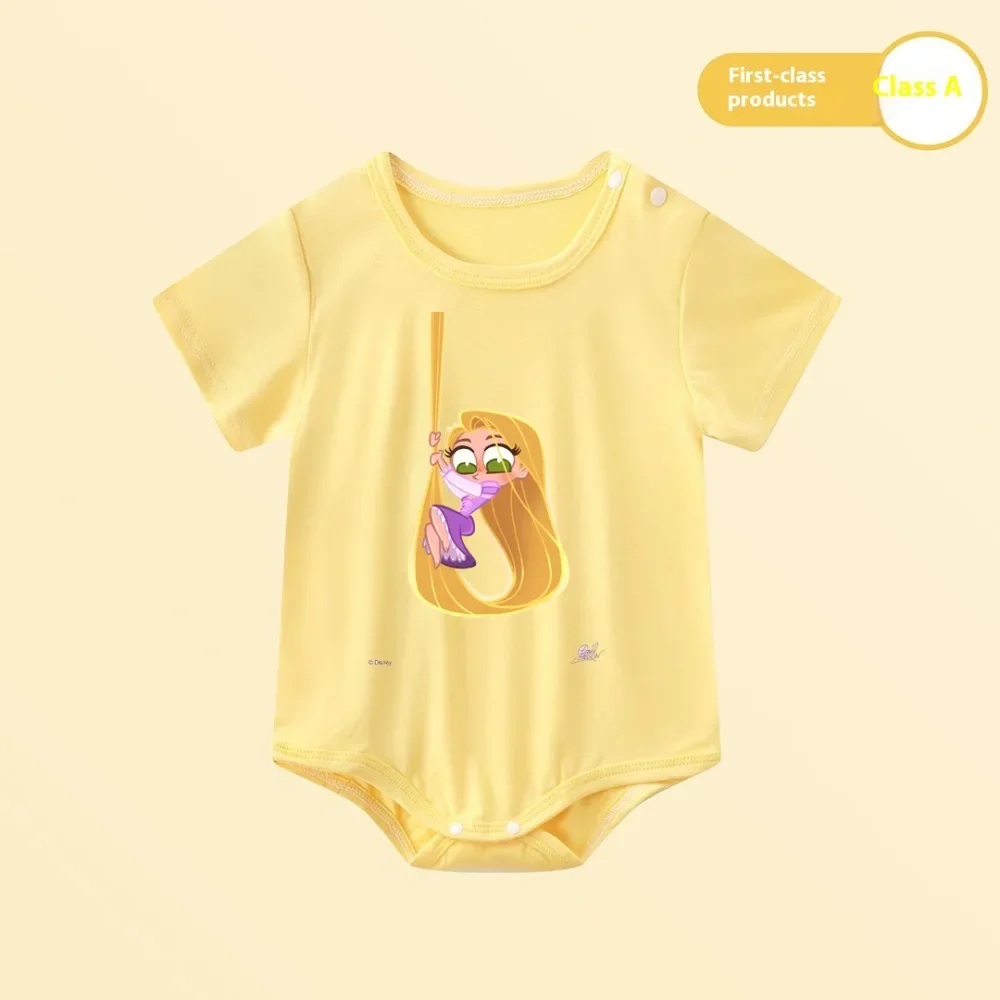 

Disney 2025 New Hot Princess Aurora Cute Baby Newborn Cotton 2025 Skin-friendly One-Piece Pajamas Girls Boys Casual Soft Loose