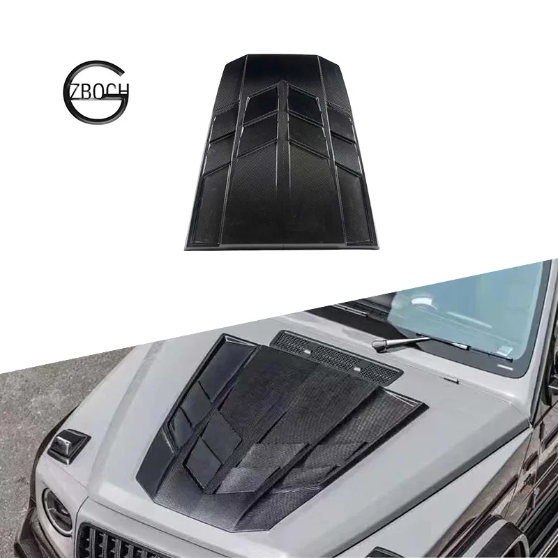 

W464 Carbon Fiber Engine Cover Bonnet for Mercedes accessories W464 G550 G63 G500 Bnez G Class Chelsea Style Front Car Hoods