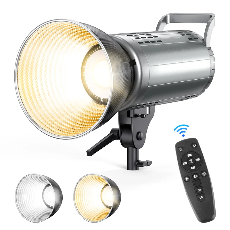 200 W แสงต่อเนื่อง LED Video Light 2700-7500 K Spotlight Cool & WARM Light Cri97 การถ่ายภาพสําหรับ Photo Studio วิดีโอ