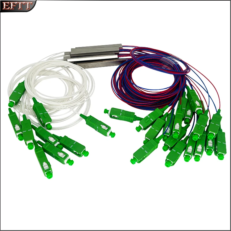 

SC APC 1X2 Fiber Optic Splitter PLC Single Mode 0.9mm Steel Tube FTTH SM 1m Cable Planar Waveguide Type Fiber Splitter Connector