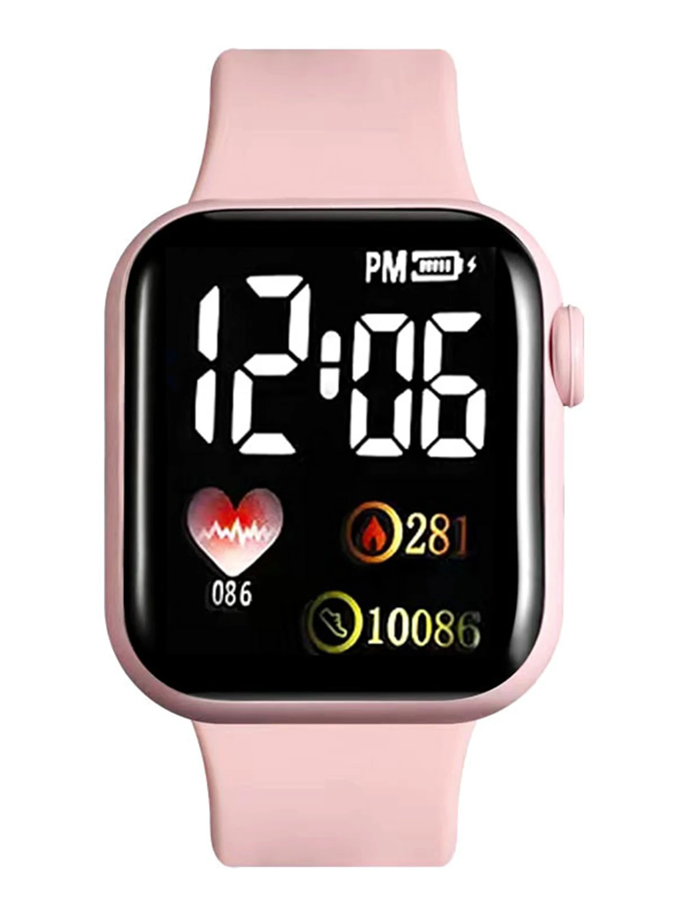 2 Back to school season gifts from pink School Style Sports silicone rectangular electronic watch