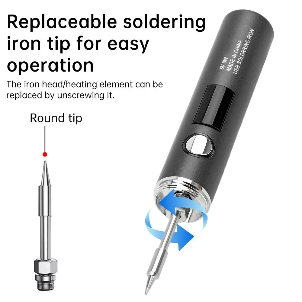 

Temperature Adjustable Soldering Iron Welding Tool Plug and Play Fast Heat Conduction Electric Soldering Iron Long Life Span