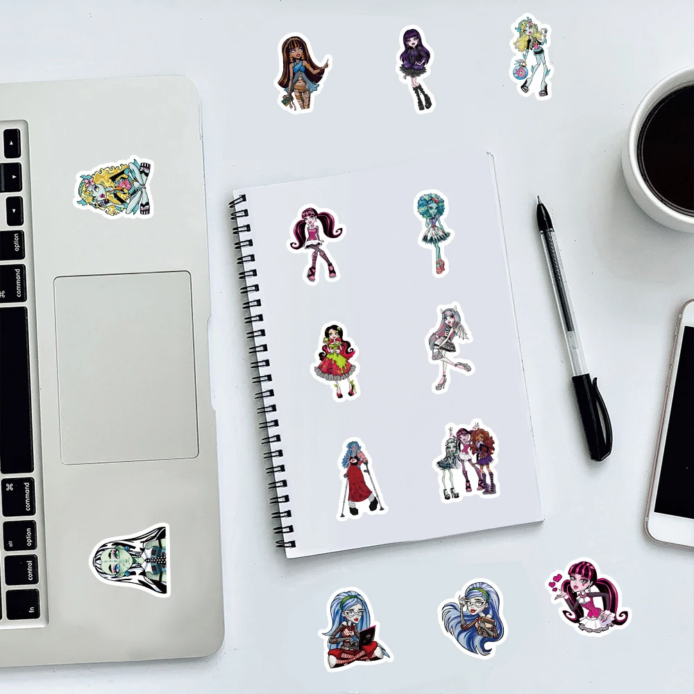 10/30/50/100pcs Anime Monster High School Cartoon Graffiti Stickers Decals Skateboard Laptop Phone Car Wall Waterproof Sticker