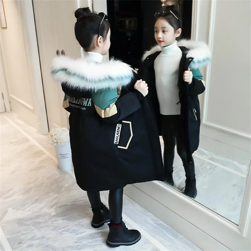 Winter Jacket for Girl New Fashion Autumn Winter Jacket Kids Hooded Coat Children Snowsuit Down Cotton Clothes Outerwear Parka