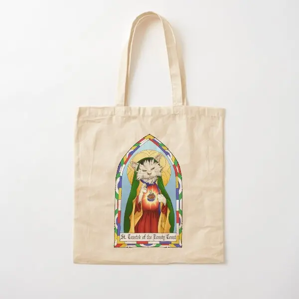 

Saint Toasted Хлопковая Холщовая Сумка Nku Унисекс Сумка Тканевая Женская Сумка Бакалея Модная Повседневная С Принтом