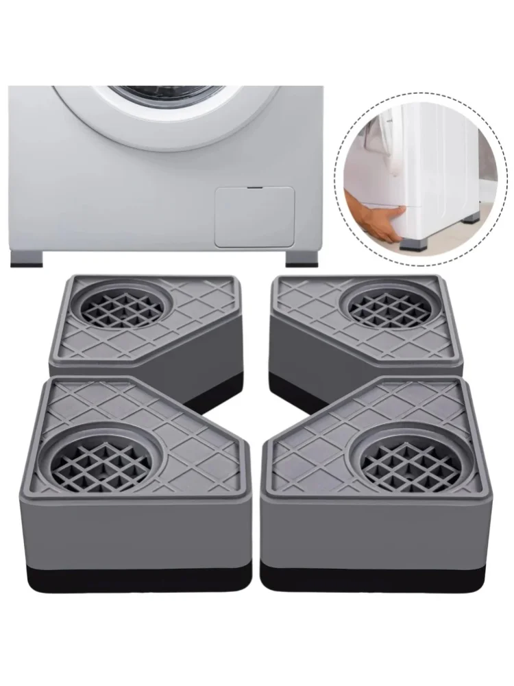 4er-Pack stoßdämpfende Unterlagen für Kühlschrank und Waschmaschine, rutschfeste und vibrationsdämpfende Geräteunterlagen, geräuschreduzierende Bodenschoner für schwere Haushaltsgeräte