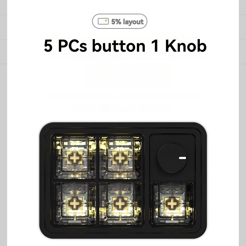 Aluminum Alloy Mini Mechanical Keyboard Full Key Hot-swappable Programmer Keyboard Customized RGB Volume Small Keyboard Gifts