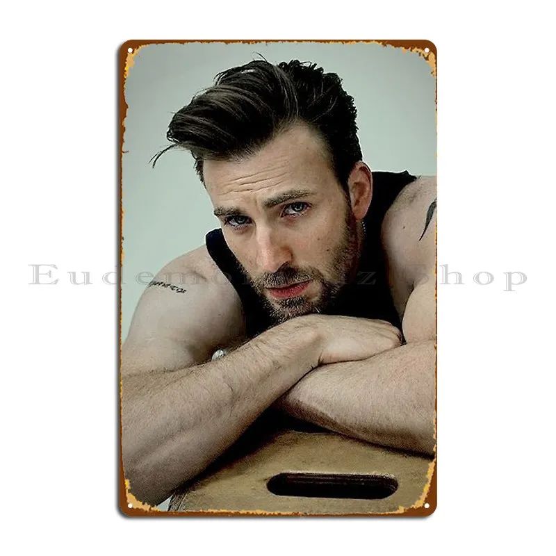 Chris Evans Metal Sign Create Living Room Club Design Create Tin Sign Poster