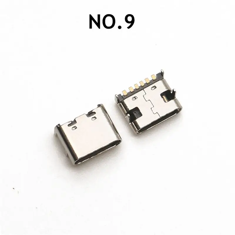 ABUL-500Pcs/Lot 10Models Type-C USB Charging Dock Connectors Mix 6Pin And 16Pin Use For Phone And Digital Product Repair Kits