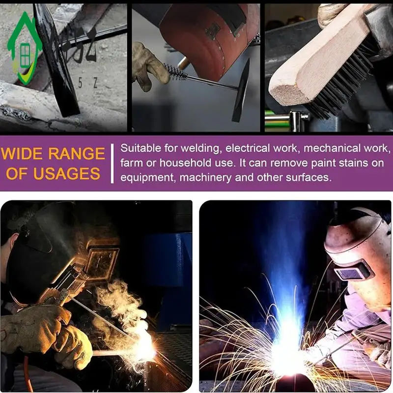 

A45Z-7 шт., щетка для царапин, сварочные молотки, инструмент для удаления шлака, набор инструментов для удаления сварочного шлака с толщиномерами листа