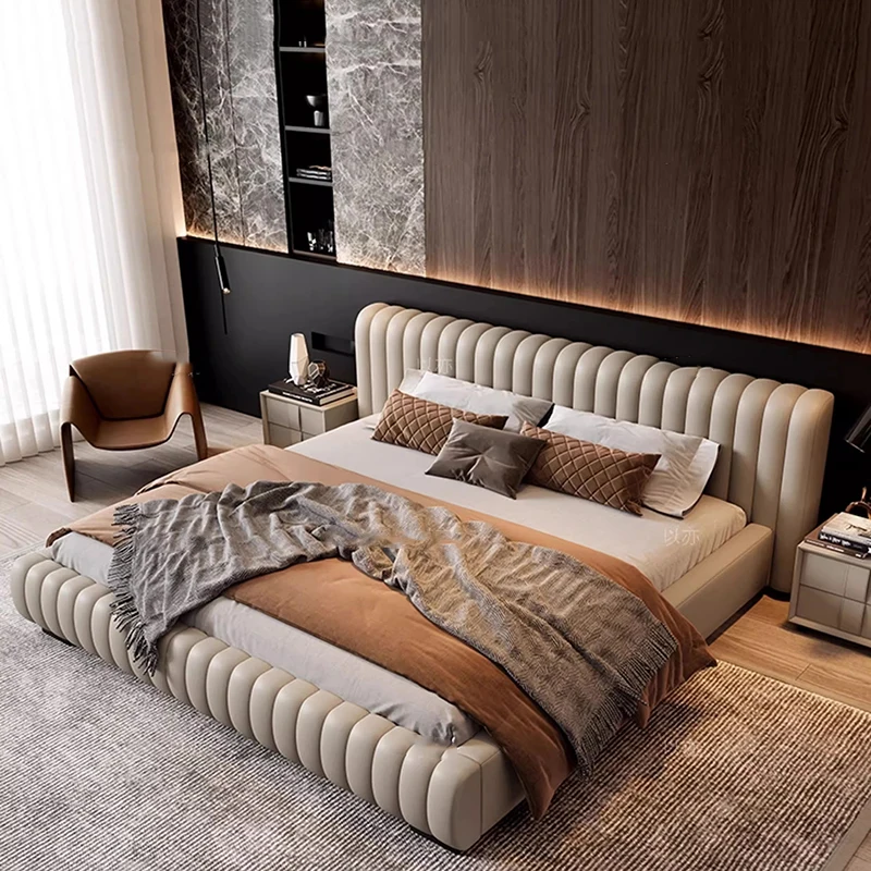 

Luxury Bedroom Bed Design European Wooden Simple Floor Bed Children Double Platform Storage Letto Matrimoniale Home Furniture