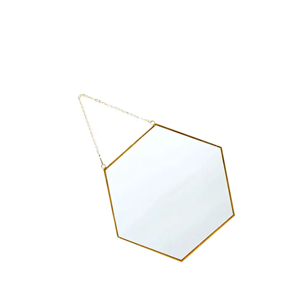 Espejo de maquillaje para colgar en la pared del baño, marco de Metal Premium, espejo de tocador que ahorra espacio para decoración del hogar, diseño moderno y elegante