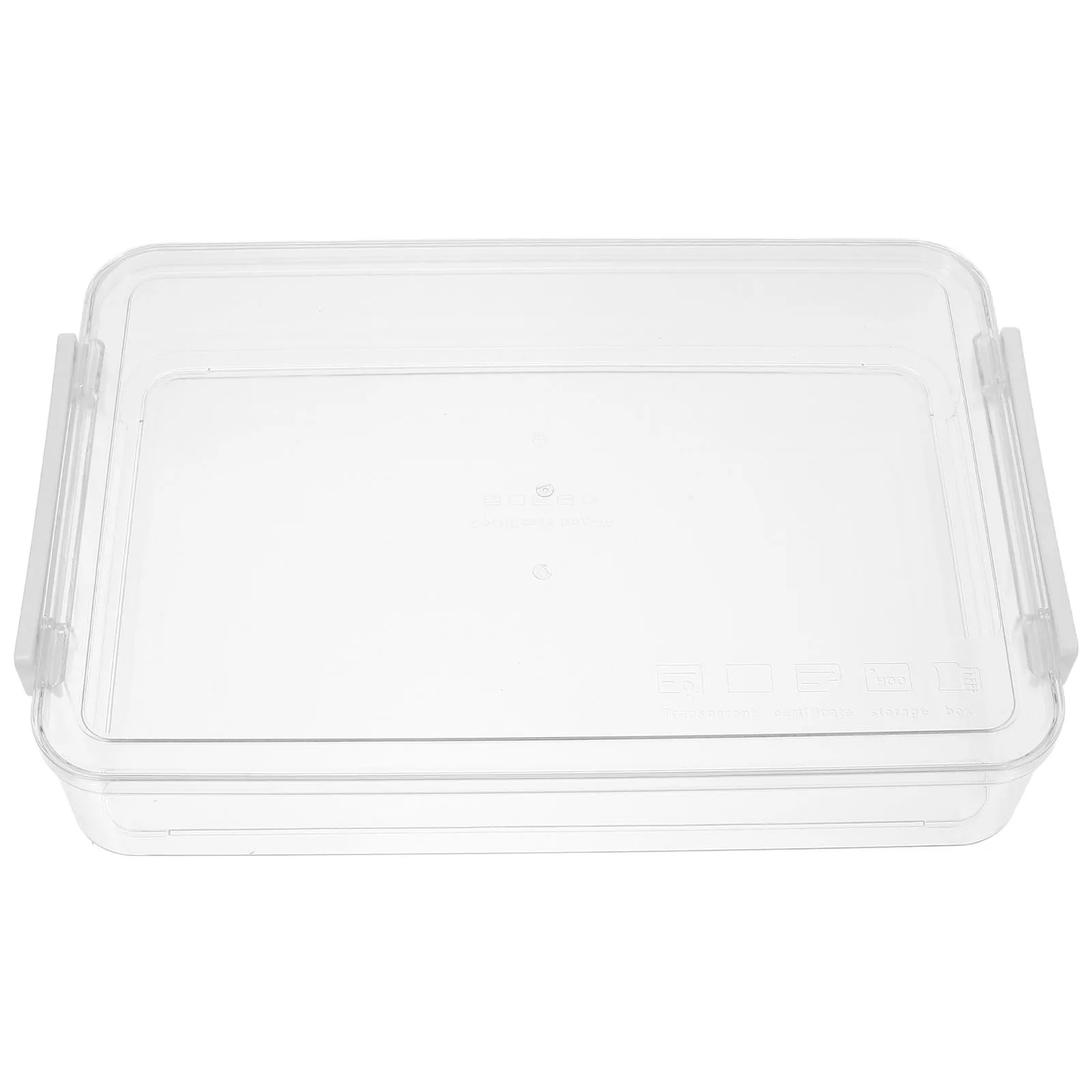 1pcs Clear File Storage Box Lid For Documents Office Supplies Household Case Study Accessory Transparent Pet Abs Waterproof