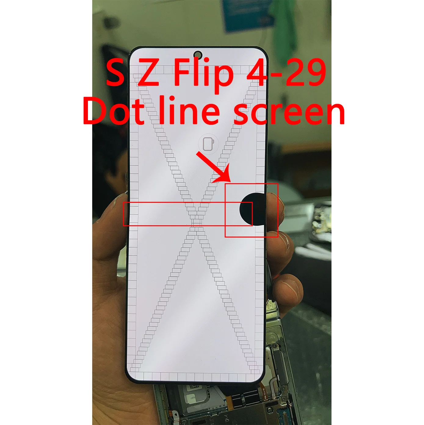 with Defect Burn Shadows Amoled For Z Flip 4 LCD Display Touch Screen Digitizer For Samsung Galaxy Z Flip 4 F721/F721B LCD Pa