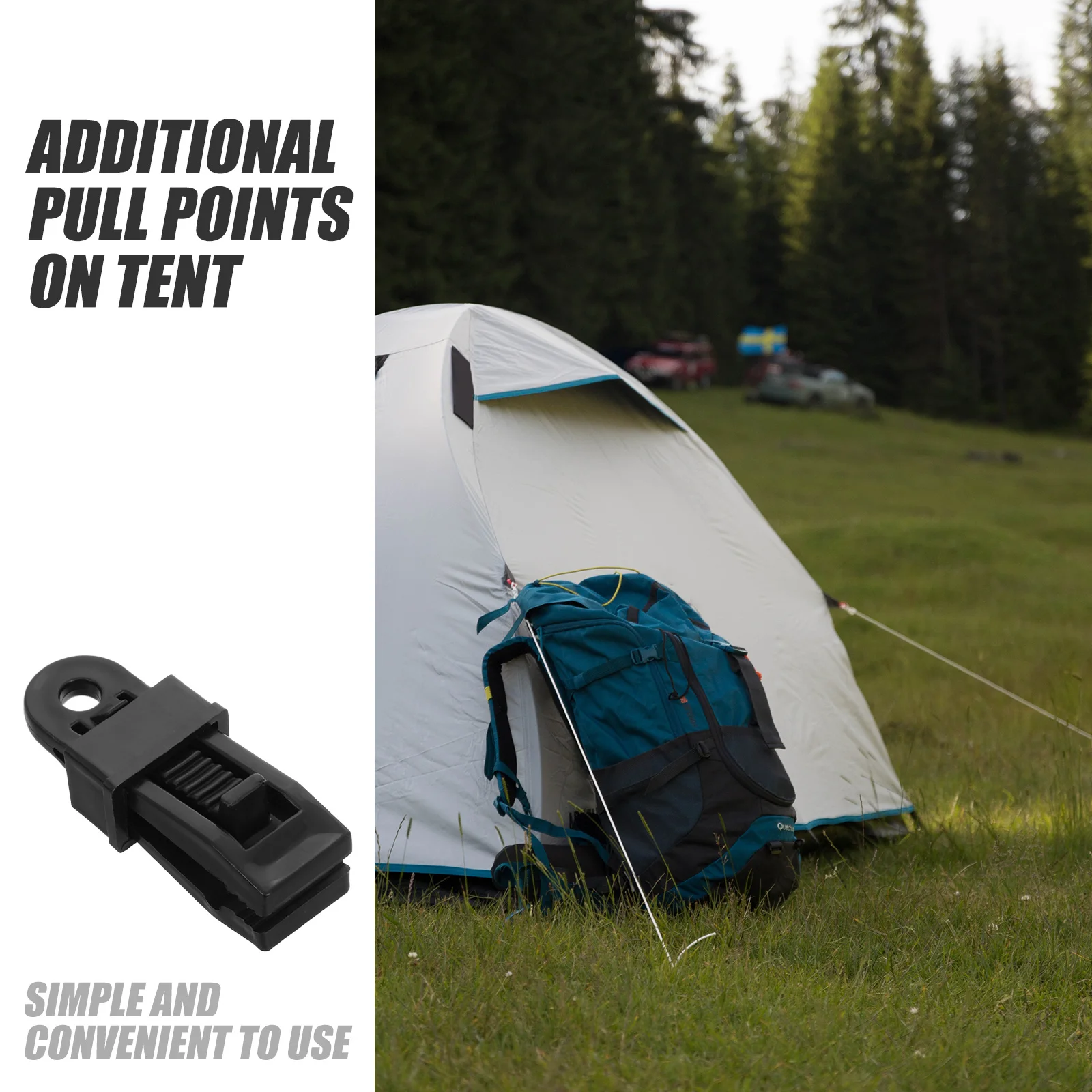 

50Pcs Tent Clips Windproof Heavy Duty Clamp Outdoor Tarp Fasteners Camping Canopy Hooks and Clips Windproof Clip