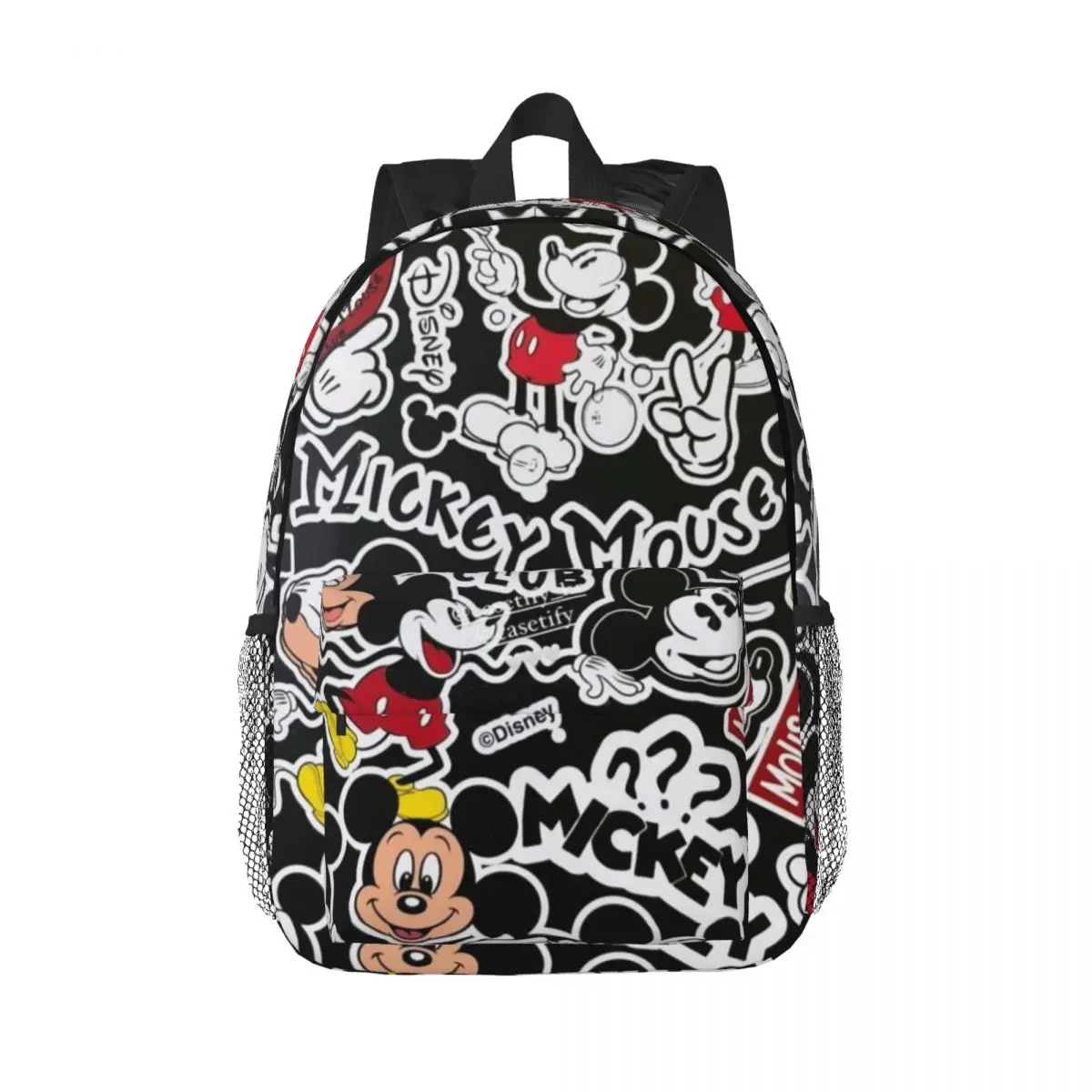 Mickey Mouse 15-Inch Waterproof Backpack - Lightweight Travel Bag with Multiple Pockets for Organization