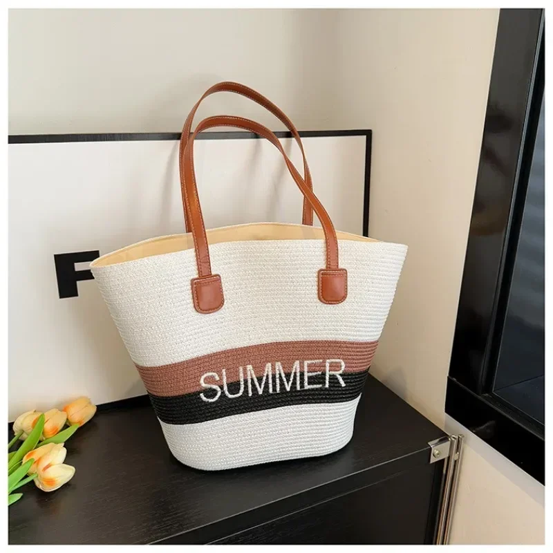 

Women's Luxury Straw Beach Tote -2025new Premium Spacious Versatile Handbag for Summer Vacation & Daily Commute