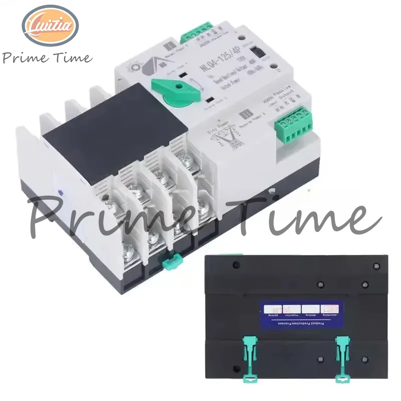

NLQ4-125/4P Dual Power Automatic Transfer Switch Rail Type Installation Design Millisecond Circuit Fast Controller 100A 220V