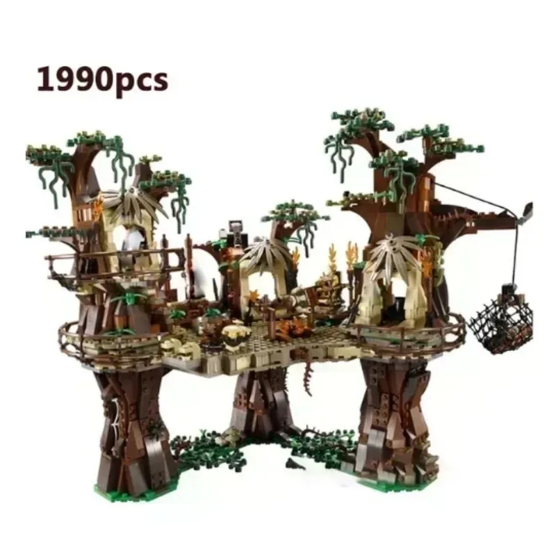 MINISO Disney 1990 PCS The Ewok Village Building Blocks Bricks Model Toys Kid Birthday Christmas Gifts Compatible 05047 10236