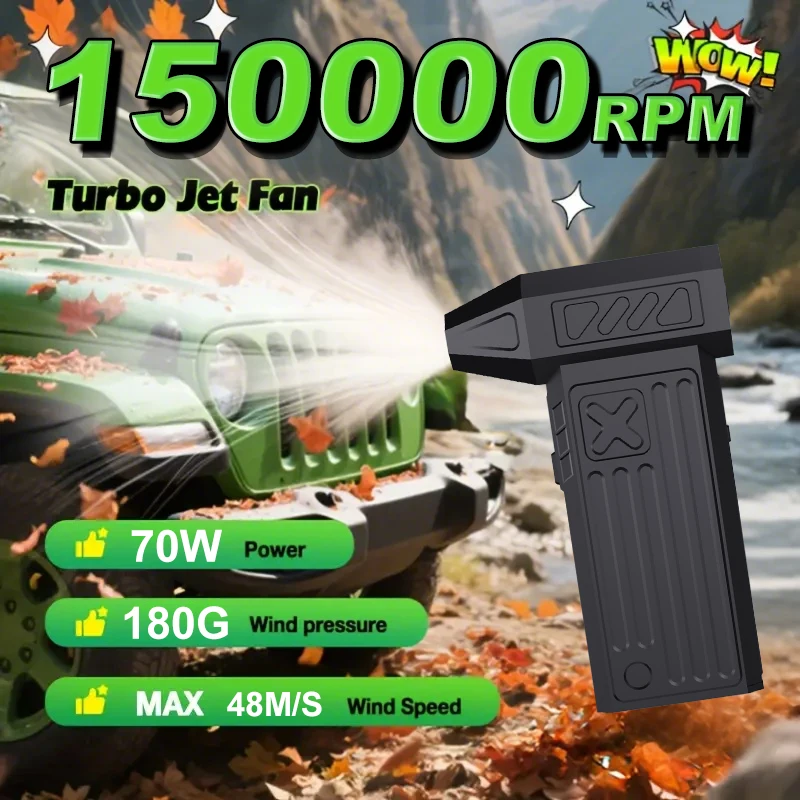 

Мини-воздуходувка 150000 об/мин, бесщеточный двигатель, мощный пылеочиститель, аккумулятор, дисплей, светодиодное освещение, портативный перезаряжаемый турбовентилятор, струя