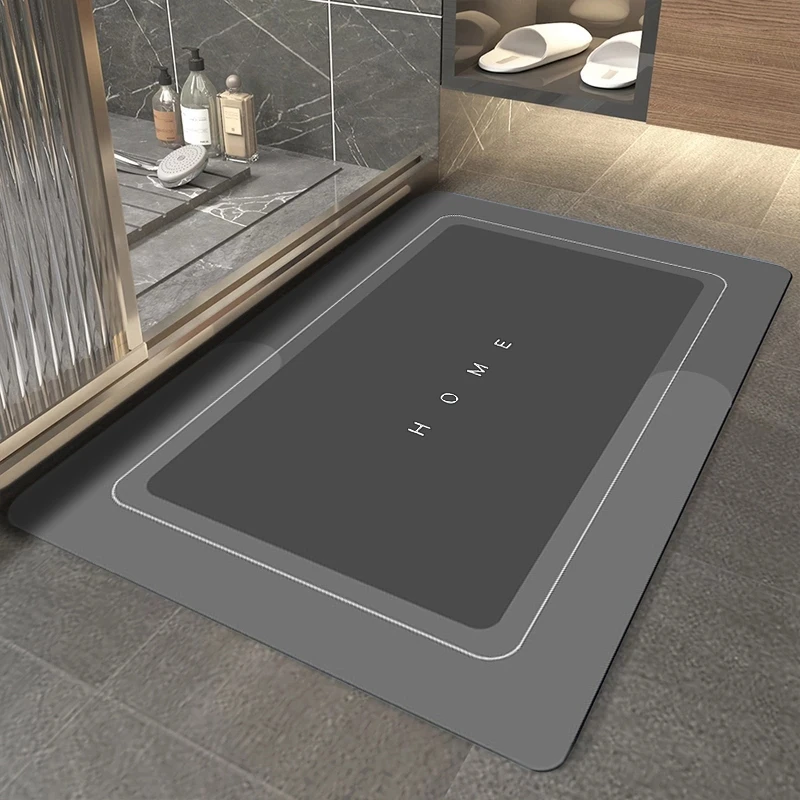 KAZOLEN Tapis de bain antidérapant super absorbant : fin, 40 x 120 cm, lavable, à séchage rapide, pour douche, baignoire et salle de bain, toilettes, bleu marine