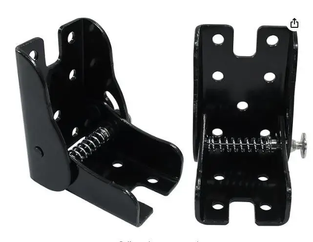 

2Pcs 90 Degree Self Locking Hinges Durable Iron Furniture Hardware Foldable Design for Tables and Benches Workbench Bracket