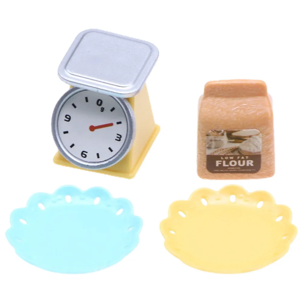 

1Set Miniature Kitchenware Set Safe Healthy Material Mini House Decoration Realistic Baking Scene Prop Tiny Room Ornament Gift