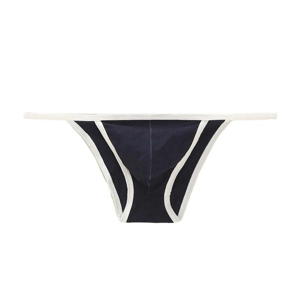 Tanga Sexy para hombre, ropa interior con bolsa para bulto, Bikini, calzoncillos de mezcla de algodón, lencería, bragas, 1 unidad