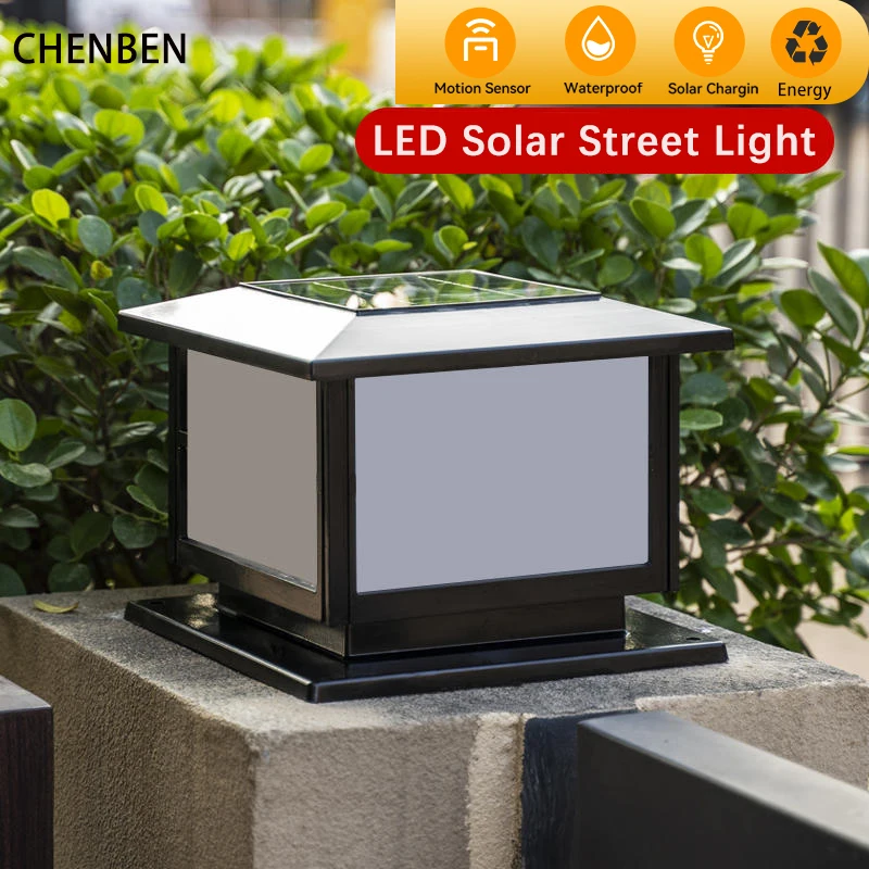 Imagem -02 - Led Solar Pilar Luz à Prova Impermeável Água Luzes Solares ao ar Livre Cronometrado Controle Remoto Jardim Luz Solar para Cerca Caminho Decoração ao ar Livre Lâmpada