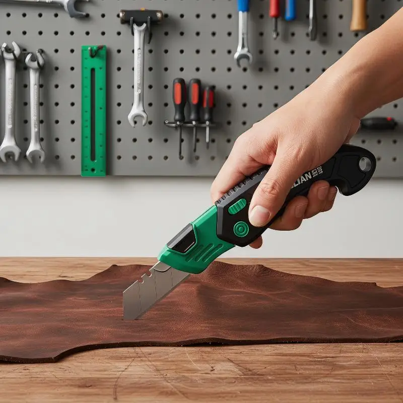 Foldable Art Knife Home Office-Specific Anti-Shock Labor-Saving Leather Carpet Cutting Knife Multi-Function Craft Knives