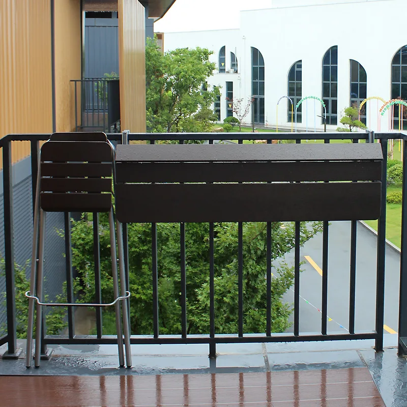 Balcony outdoor hanging bar, modern small outdoor multi-functional lifting and folding long table