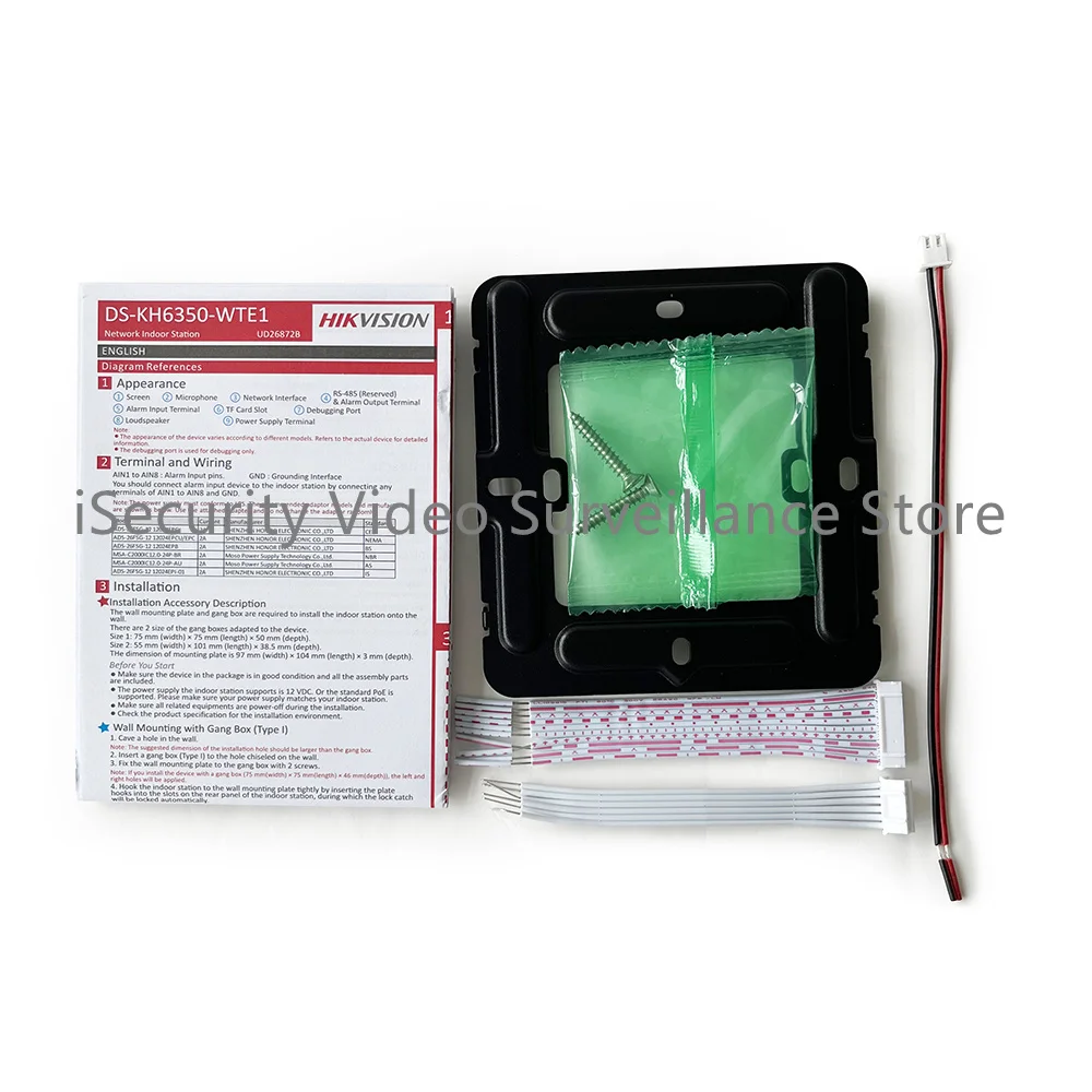 Hikvision-intercomunicador de vídeo IP DS-KH6350-WTE1, estación interior de red inalámbrica, Monitor WIFI de 7 pulgadas, desbloqueo de pantalla de