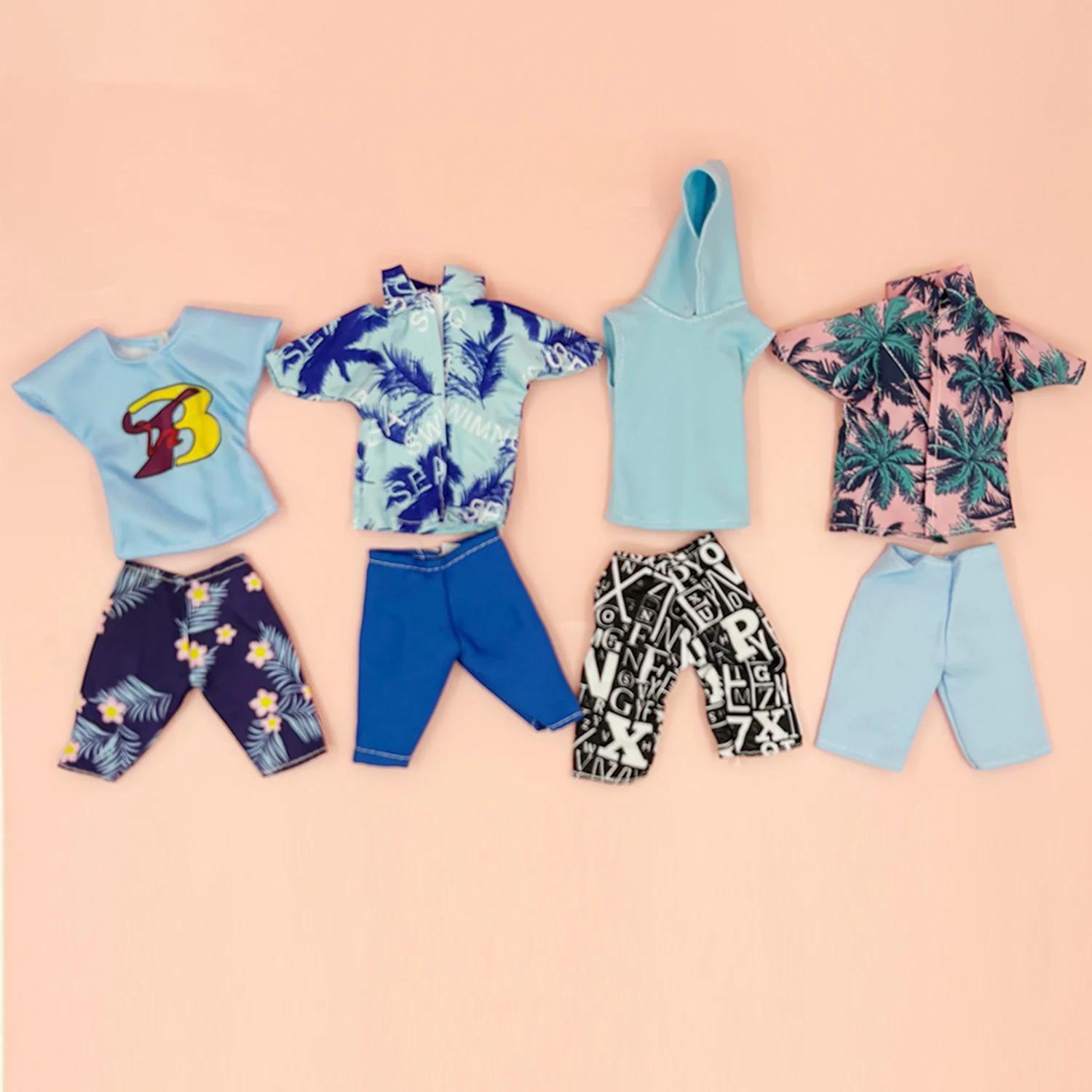 Ensemble de vêtements à la mode, 12 accessoires en coton, style décontracté, comprend des vestes, des chemises, des pantalons et des chapeaux, cadeau parfait, 4 pièces