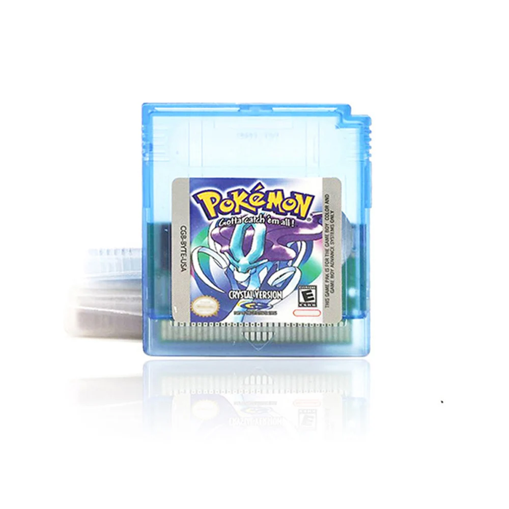 GBC 16-bit Game Video Game Cartridge Console Card Pokemon Red Blue Crystal Golden Green Silver Yellow