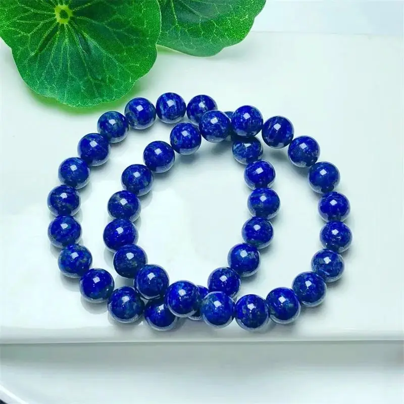 Natural Lapis Lazuli Bracelet Homme Elastic High Quality Energy Healing Jewelry Women For Boyfriend 1pcs 9mm