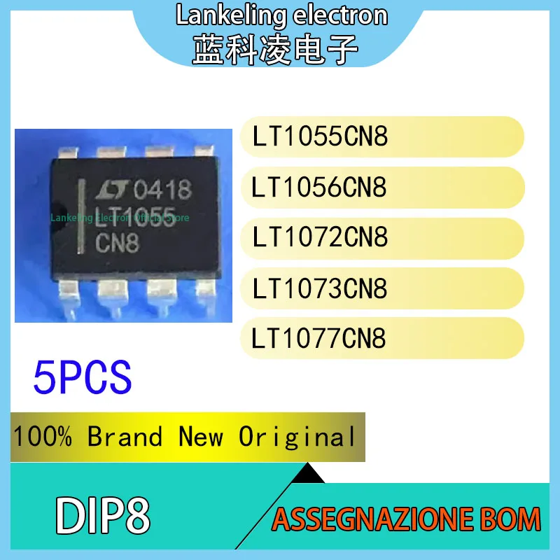 

(5PCS)LT1055CN8 LT1056CN8 LT1072CN8 LT1073CN8 LT1077CN8 IC 100% Brand New Original chip DIP8
