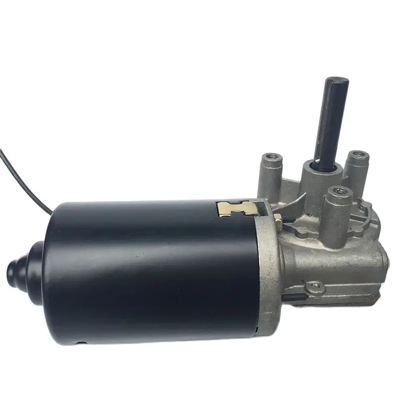 12V24V DC Gear Motor Self-locking Worm Gear and Worm Motor Copper Turbine Shaft Keyway Washing Message Speed