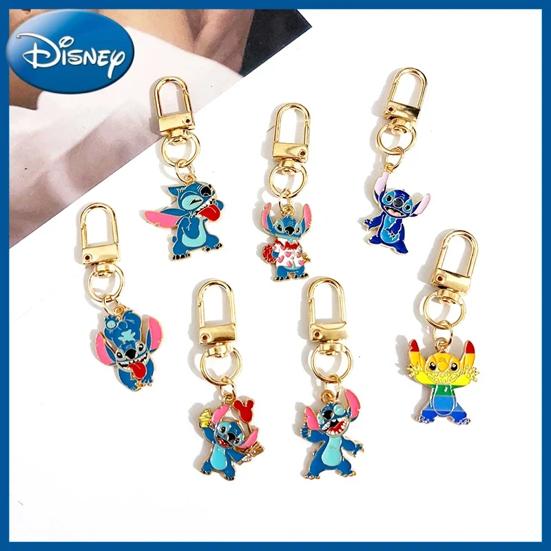 

Stitch Cute Keychain Disney Accessories Anime Figure Pendant Backpack Decoration Charm Souvenir Party Gifts for Chlidren