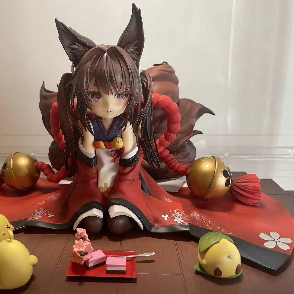 New Arrival Azur Lane Game Action Figure Red Dress Small Amagi Oite Kneeling 1/7 Pvc Figurine Model Decorated Toy For Children'S