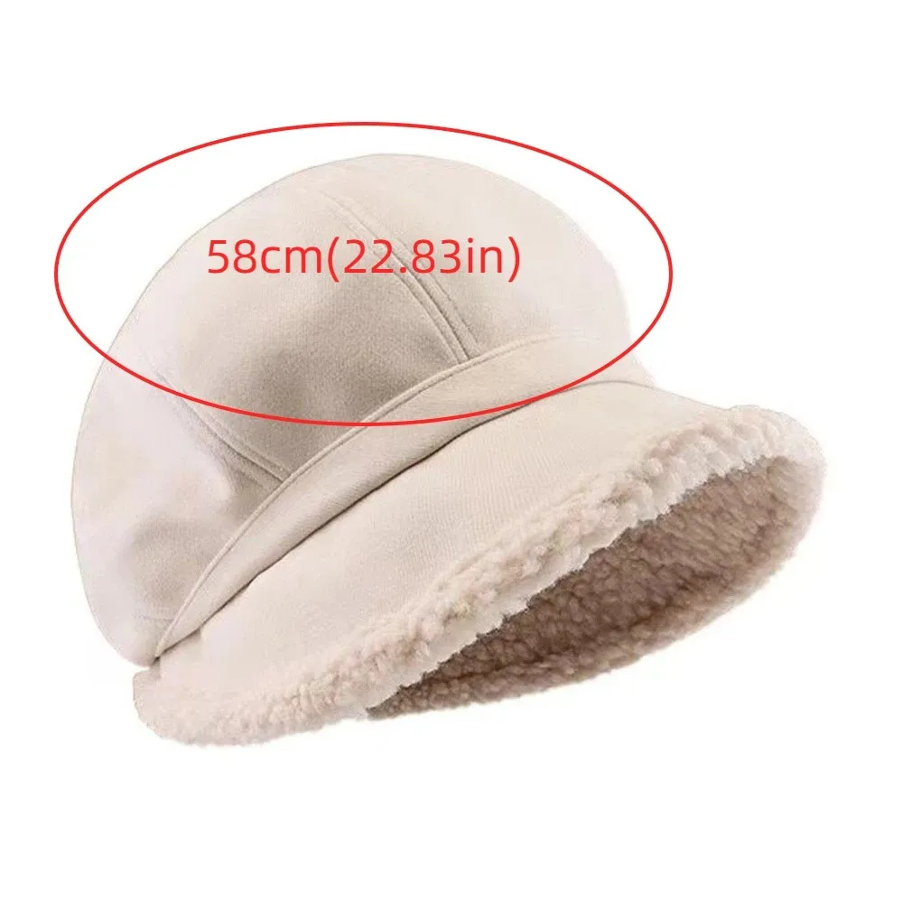 Prevenção de frio outono inverno boina de pelúcia chapéu proteção de orelha clássico feminino bacia boné estilo francês respirável lazer balde chapéu