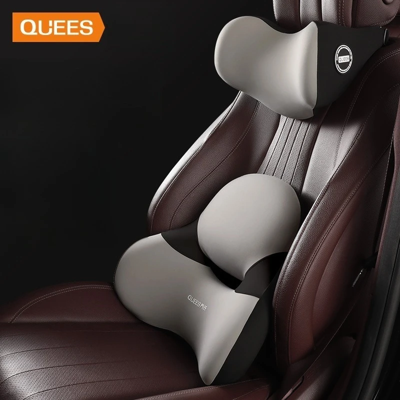 

Car Headrest Pillow Set Auto Lumbar Waist Support Memory Foam Seat Neck Protective Cushion Accessories for Office Home Car