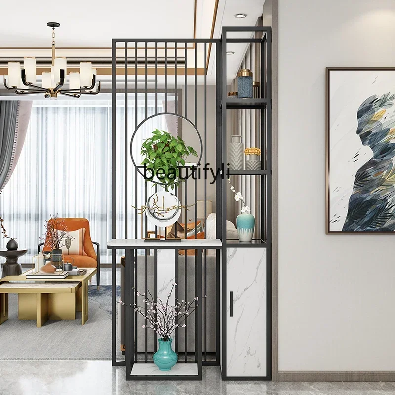 

ss K178 s25 A55 Light luxury shelves, porch cabinets, multi-functional non-punching small apartment living room screen