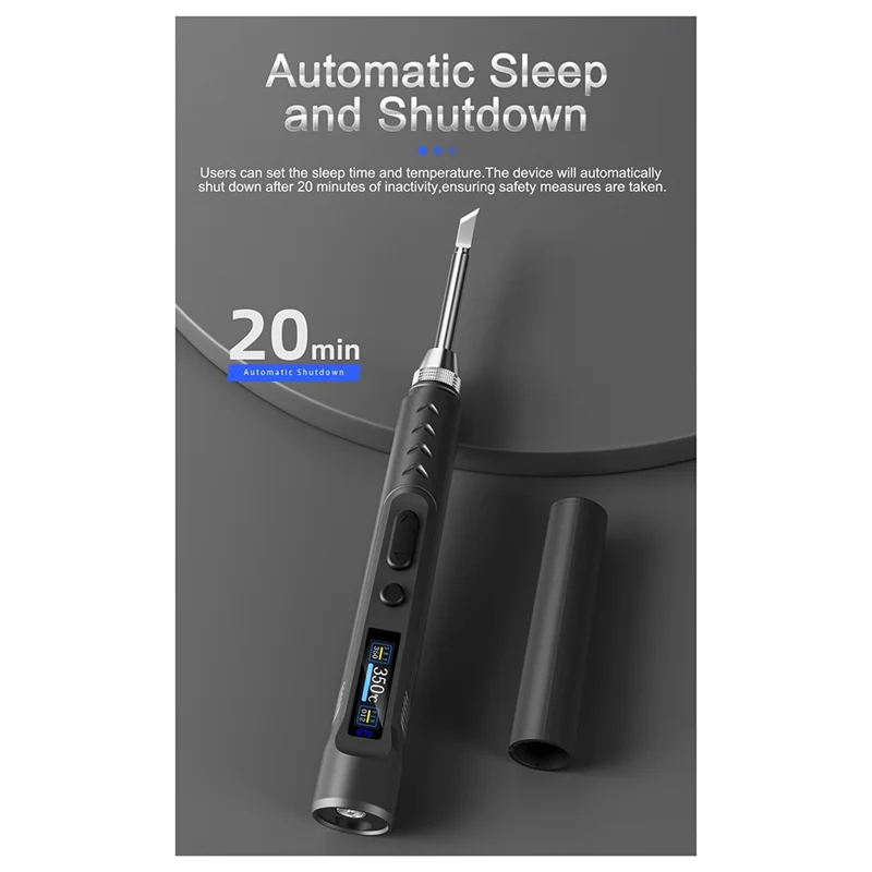 

T65-SP DC 90W PD 65W Intelligent Electric Soldering Iron 150-450℃ Rapid Heating Soldering Pen Temp Calibration Voltage-AA26